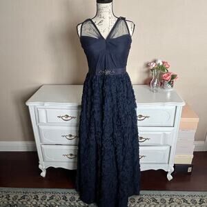 Black maxi floral gown